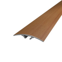 Порог алюминиевый полукруглый 5,4Х39Х0,9 М ламинация Бук бавария