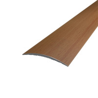 Порог алюминиевый полукруглый 5,0Х40Х1,8 М ламинация Бук бавария