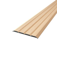 Anodized aluminum 2.35X38X2.7 M lamination Milk oak