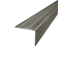 Порог алюминиевый 19Х23,5Х1,8 М ламинация Дуб сонома серый