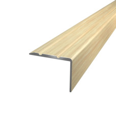 Порог алюминиевый 19Х23,5Х0,9 М ламинация Дуб молочный