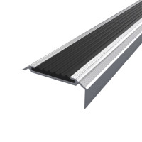 Поріг алюмінієвий вуличний 20Х48Х1,0 М З ПВХ вставкою