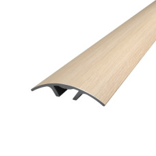 Порог алюминиевый полукруглый 5,4Х28,2Х2,7 М ламинация Дуб молочный