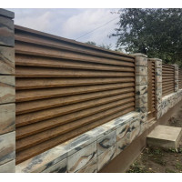 Fence-blinds Smartline 40/100, lamellas with 2-layer coating, straight: 0.4 mm, printech (wood-like), delivery across Ukraine