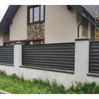 Забор-жалюзи Exclusive 60/120, ламели с 2ст покрытием, объемная: 0.45мм, ZN140, PEMA (матовый), доставка по Украине