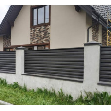 Забор-жалюзи Exclusive 60/120, ламели с 2ст покрытием, объемная: 0.45мм, ZN140, PEMA (матовый), доставка по Украине