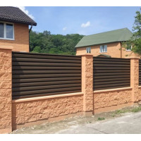Fence-blinds Exclusive 60/120, lamellas with 2-layer coating, volume: 0.45 mm, ZN100/140, PE (glossy), delivery across Ukraine