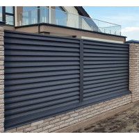 Забор-жалюзи Smartline 40/100, ламели с 2ст покрытием, прямая: 0.45мм, ZN100, PEMA (матовый), доставка по Украине