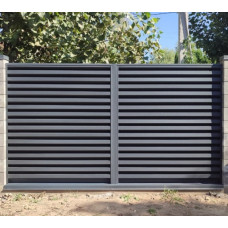 Забор-жалюзи Duplex 60/120, ламели с 2ст покрытием, прямая: 0.45мм, ZN100/140, PEMA (матовый), доставка по Украине