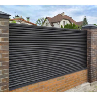 Забор-жалюзи Duos XL, ламели с 2ст покрытием, объемная: 0.45мм, ZN140, PEMA (матовый), доставка по Украине