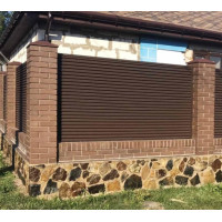 Fence-blinds Duos XL, lamellas with 2-layer coating, symmetrical: aluminum 0.6mm, ZN225, PEMA (matte), delivery across Ukraine