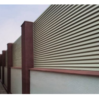 Забор-жалюзи Duos 60/50, ламели с 2ст покрытием, симметричная: 0.5мм, ZN140, PEMA (матовый), доставка по Украине