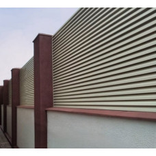 Забор-жалюзи Duos 60/50, ламели с 2ст покрытием, симметричная: 0.5мм, ZN140, PEMA (матовый), доставка по Украине