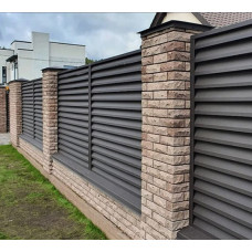 Забор-жалюзи Smartline 40/100, ламели с 2ст покрытием, прямая: 0.5мм, ZN140, PEMA (матовый), доставка по Украине