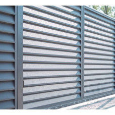 Забор-жалюзи Classic 40/120, ламели с 2ст покрытием, прямая, полукруглая: 0.45мм, ZN100/140, PEMA (матовый), доставка по Украине