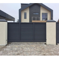 Забор-жалюзи Smart 40/120, ламели с 2ст покрытием, прямая: 0.45мм, ZN100/140, PEMA (матовый), доставка по Украине