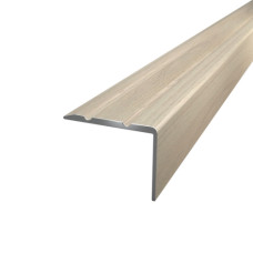 Порог алюминиевый 19Х23,5Х2,7 М ламинация Дуб шамони