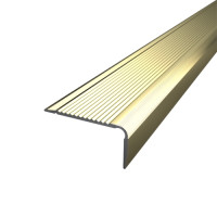 Anodized aluminum threshold semicircular 20Х40Х1,8 М gold