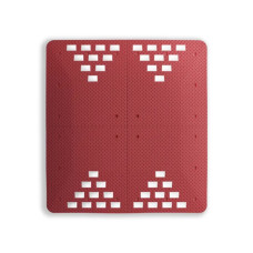 Дорожній острів гумовий, червоний 60х1800х2000 мм