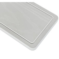 PVC foam sheet, Plawood, white, embossed wood 15x1220x2100 mm