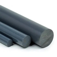 Fluoroplastic PTFE, gray rod 57x350 mm