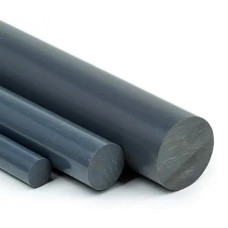 Фторопласт PTFE, стрижень сірий 57х350 мм