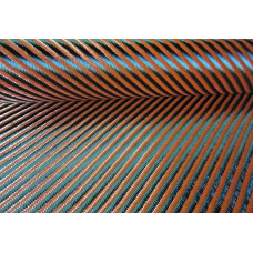 Ткань карбон-кевларовая оранжевая 3К 4х4  260г/м.кв  1270 мм