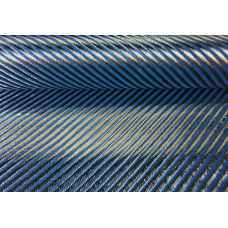 Ткань карбон-кевларовая синяя 3К 4х4  260г/м.кв  1270 мм