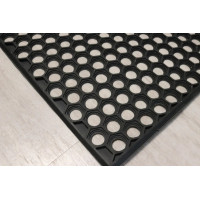 Гумовий брудозахисний комірчастий сота килимок 600х900х10 мм, чорний, Прага