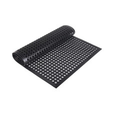 Гумовий брудозахисний сотовий килимок 900х1500х12 мм, чорний Брюссель