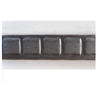 Decorative rolled forged strip "Rivet" 20x4x2000 mm