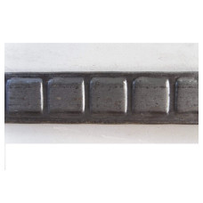 Decorative rolled forged strip "Rivet" 20x4x2000 mm