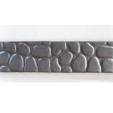 Decorative rolled forged strip "Stone" 20x4x2000 mm
