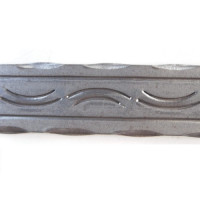 Decorative rolled forged strip "Wave with a hitch" 40x4x2000 mm