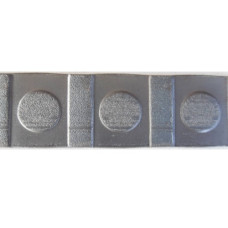 Decorative forged strip "Round rivet" 30x4x2000 mm