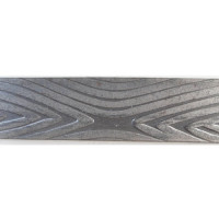 Decorative forged longitudinal strip "Bark" 30x4x2000 mm
