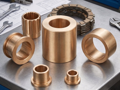 Bronze bushing and similar products for friction units