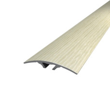 Порог алюминиевый полукруглый 5,4Х39Х0,9 М сублимация Дуб беленый