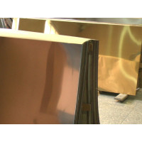 Лист нержавеющий с покрытием под золото 1. 25*2,5м, толщина 0.4мм, AISI 430