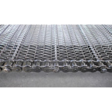Stainless steel conveyor mesh with a chain with a canned rod Chain pitch 9.525