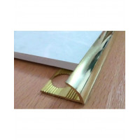 Brass profile for tiles 8 mm, outer corner NLP 12. Length 2.5 m