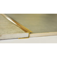 Латунный гибкий Т-профиль для плитки ЛПЗГ 14. Длина 2,5 м 