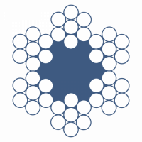 Steel rope 16.2 - 2985.0 mm GOST 3069-80