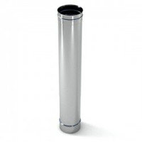 Chimney stainless steel pipe 1 m, ø 400 AISI 304 thickness 0.8 mm