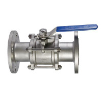 Stainless steel ball valve DN 100/100 (AISI 316, three-piece, PN 4.0 MPa)