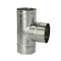 Тройник 90° одностенный оцинкованный диаметр 120, толщина 0,4 мм