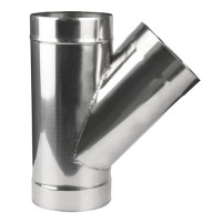 Single-wall galvanized tee 45 ° diameter 130, thickness 0.4mm