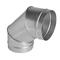 90 ° elbow single-wall galvanized diameter 130, thickness 0.4mm