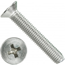 Zinc-plated screw М2х6 DIN965 with countersunk head with Phillips recess