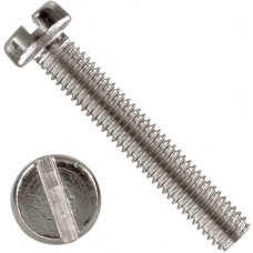 Galvanized screw M2x12 DIN84 with a cylindrical head with a straight slot